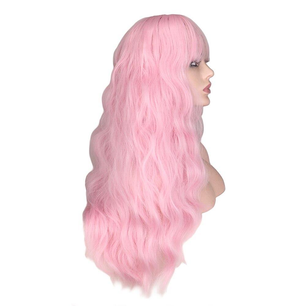 Roze Lang Haar Pruik