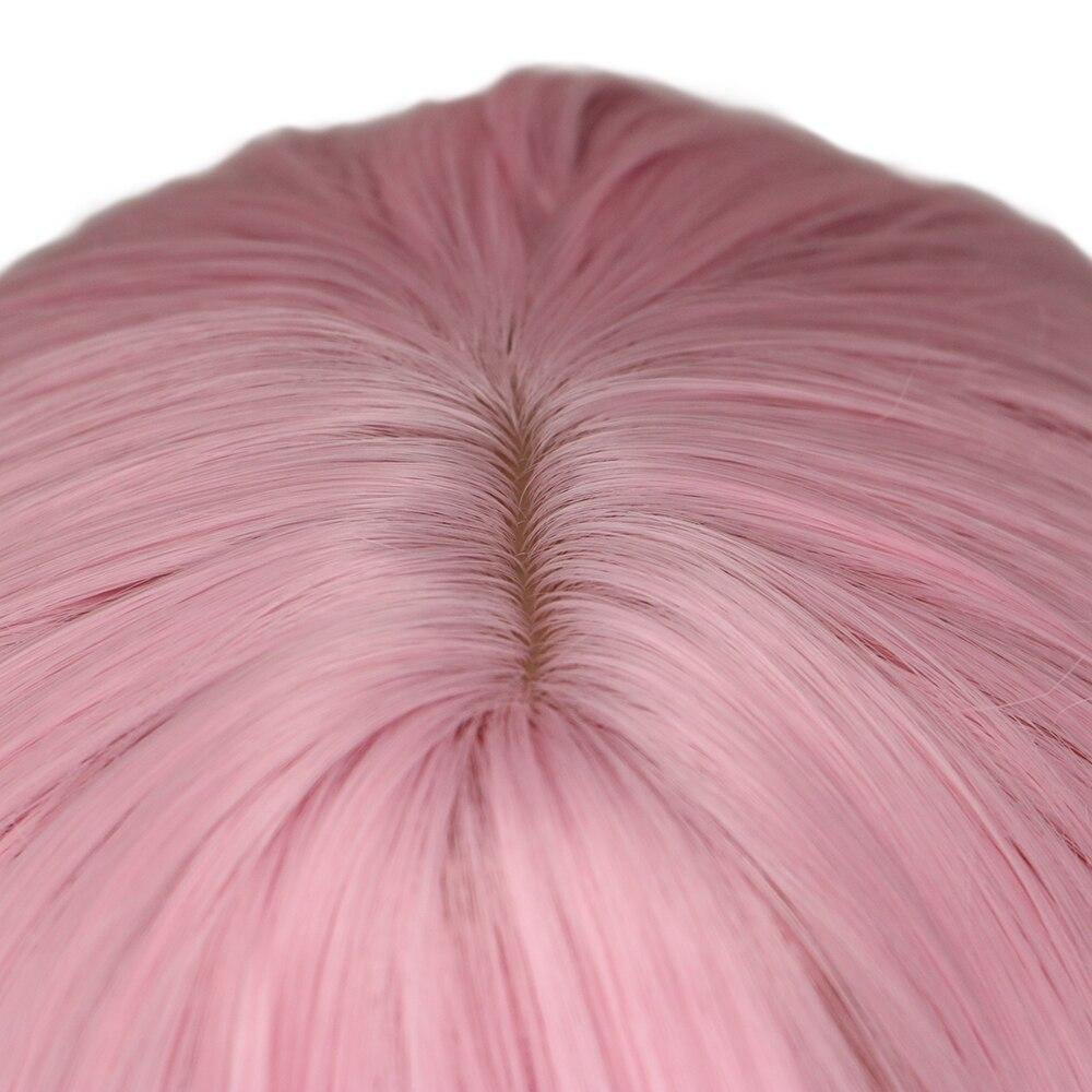 Roze Lang Haar Pruik