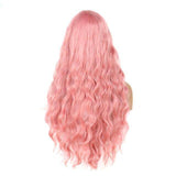 Lange Roze Pruik