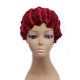 Pruik met krulspelden