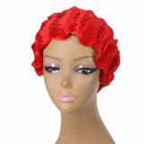 Pruik met krulspelden