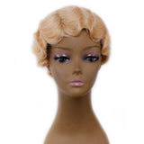 Pruik met krulspelden