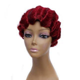 Pruik met krulspelden