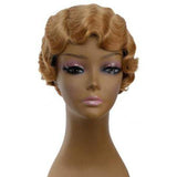 Pruik met krulspelden