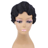 Pruik met krulspelden