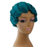 Pruik met krulspelden