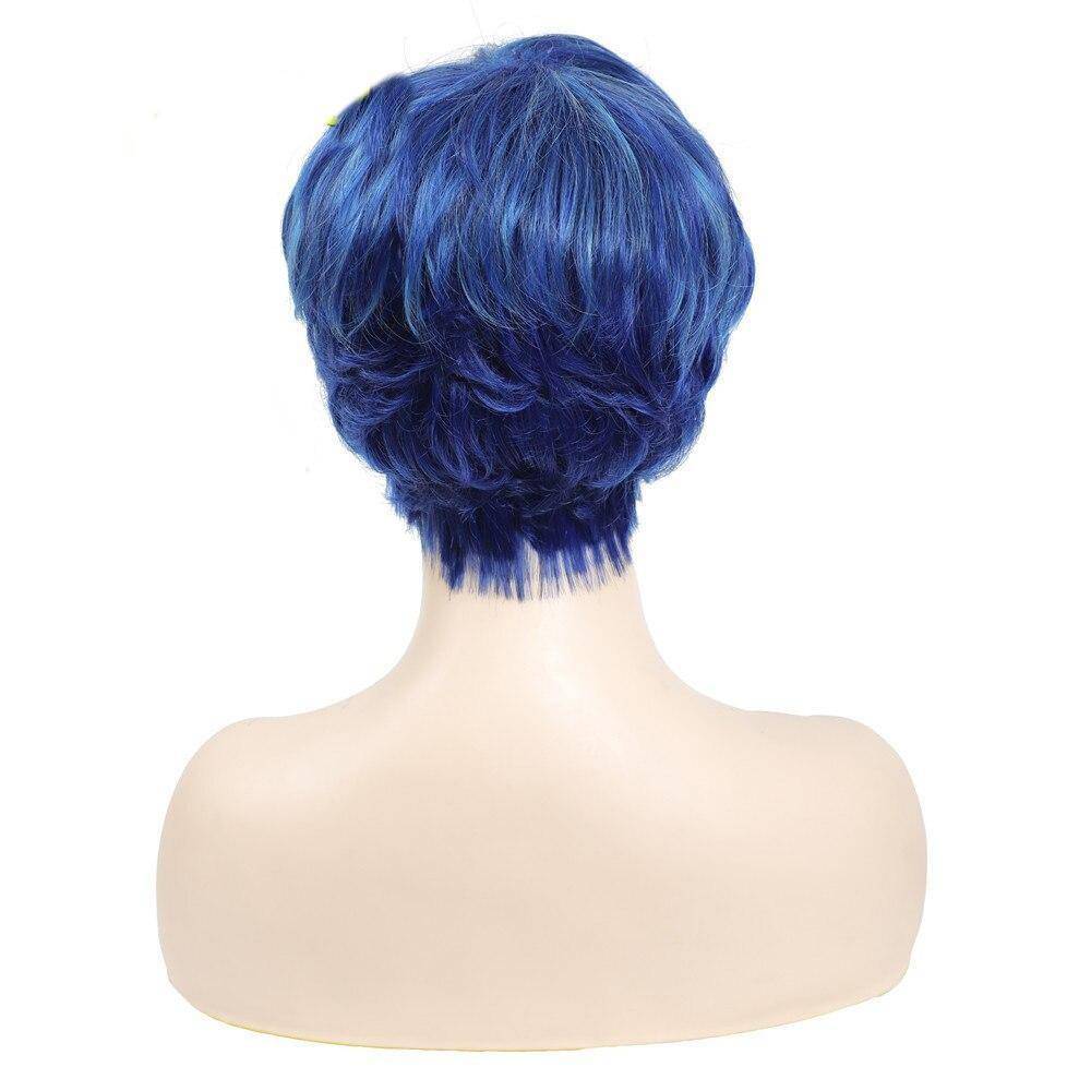 Pixie blauwe pruik