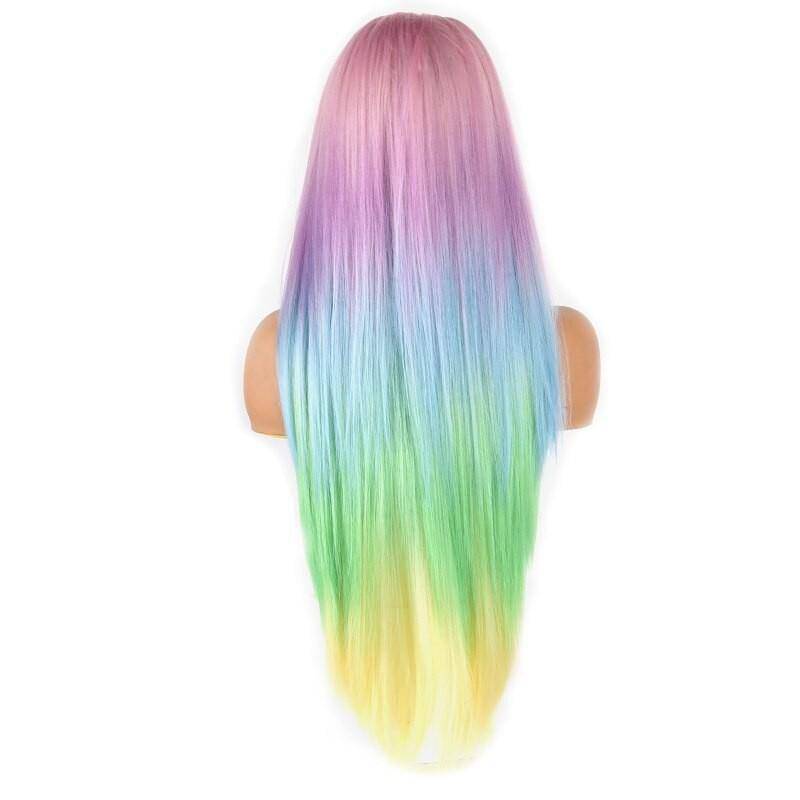 Regenboog pruik
