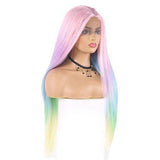 Regenboog pruik