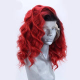 Rode Golvende Pruik