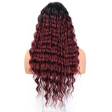 Rood krullende pruik