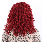 Rood krullende pruik