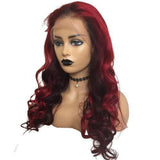 Rode krullende pruik