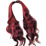 Rode krullende pruik