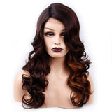 Rode Lange Krullende Pruik