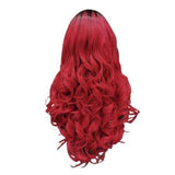 Rode Lange Golvende Pruik