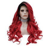 Rode Lange Golvende Pruik