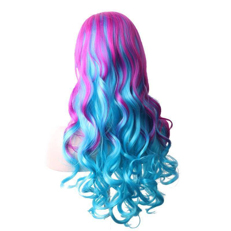 Roze & Blauwe Pruik