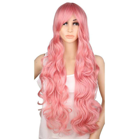 Roze pruik