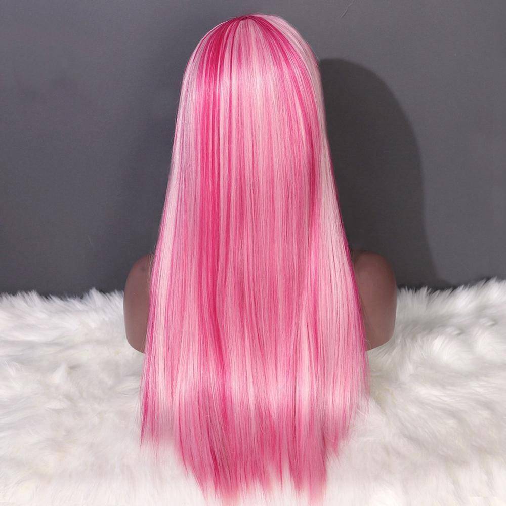 Roze & Witte Pruik