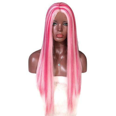 Roze & Witte Pruik