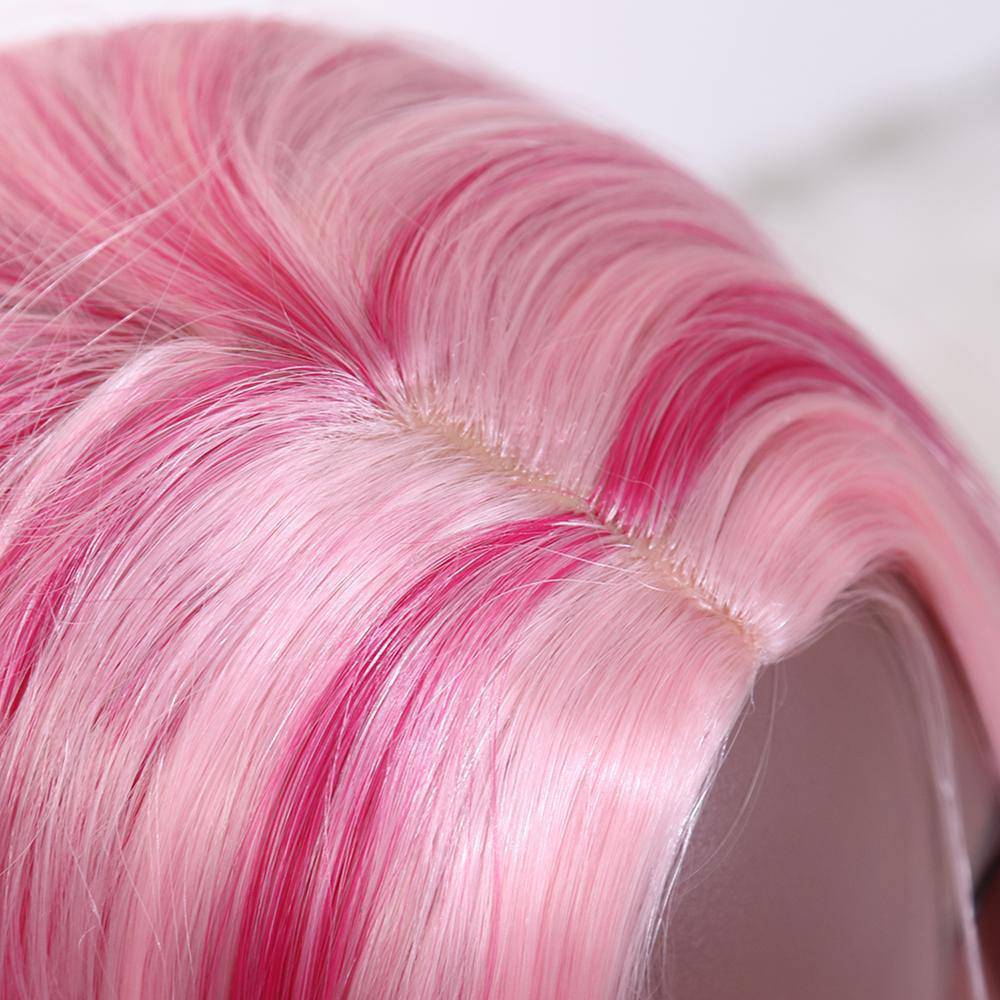 Roze & Witte Pruik
