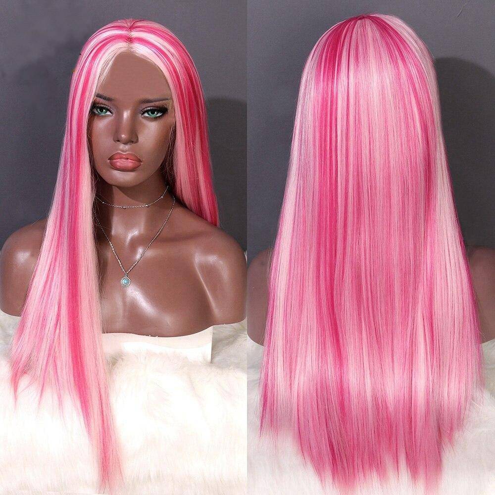 Roze & Witte Pruik