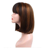 Vierkante Blonde Pruik