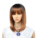 Vierkante Blonde Pruik