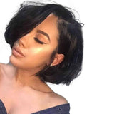 Natuurlijk haar Plunging Square Pruik