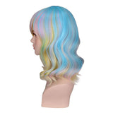 Vierkante Blonde Franje Pruik