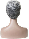 Damespruik grijs kort haar A24