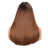 Lange brunette pruik | Perruque-Club