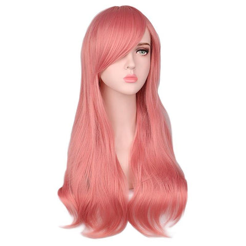 Roze damespruik