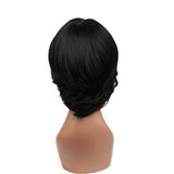 Korte zwarte damespruik | Perruque-Club