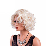 Witte Krullende Pruik | Perruque-Club
