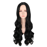 Lange zwarte pruik | Perruque-Club