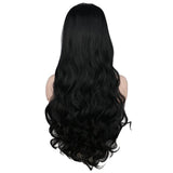 Lange zwarte pruik | Perruque-Club