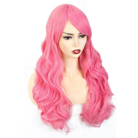 Roze damespruik