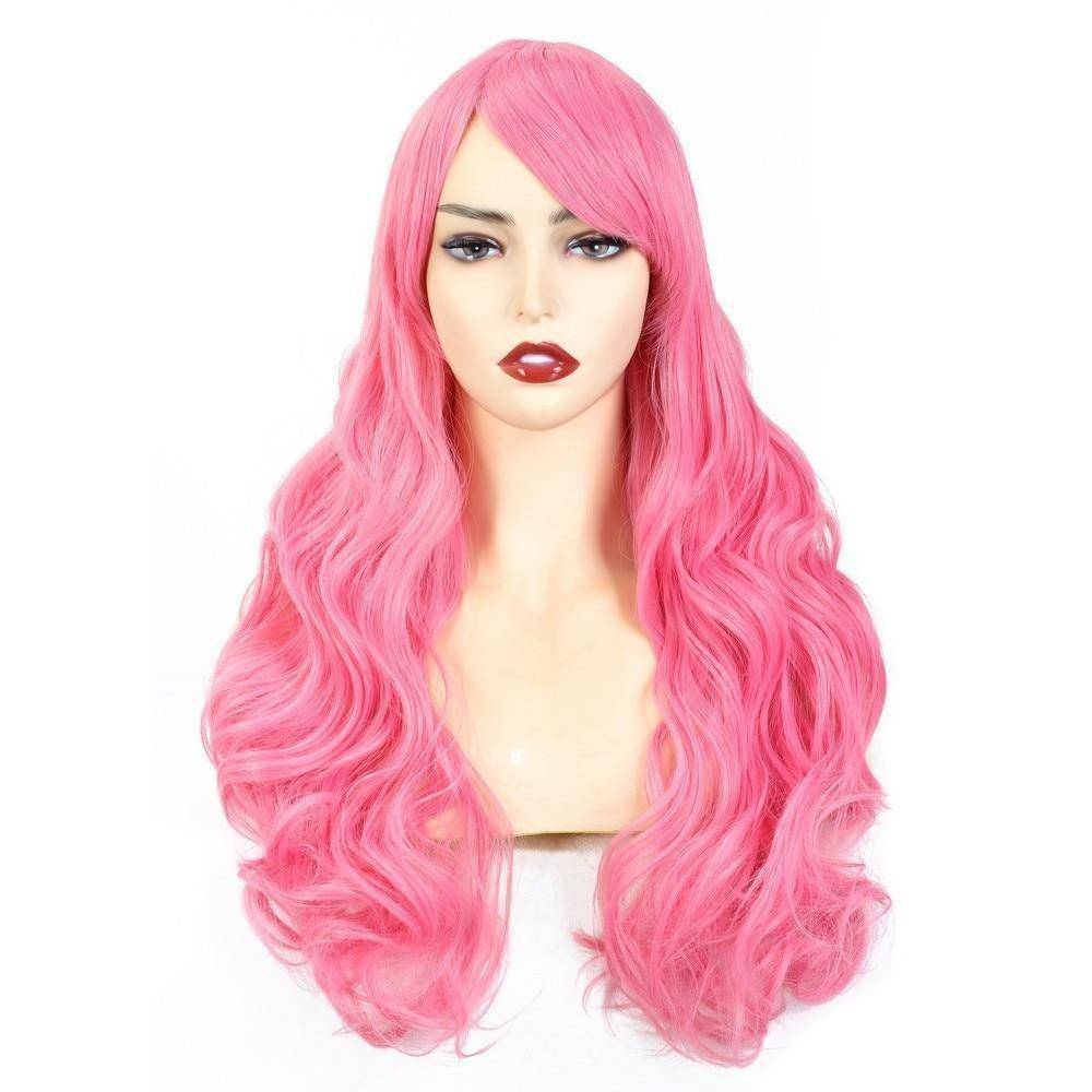 Roze damespruik