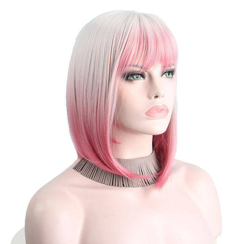 Roze & Witte Pruik