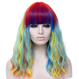 Veelkleurige damespruik | Perruque-Club