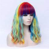 Veelkleurige damespruik | Perruque-Club