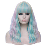 Veelkleurige damespruik | Perruque-Club