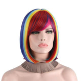 Goedkope meerkleurige pruik