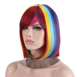 Goedkope meerkleurige pruik