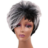 Korte witte damespruik