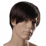 Korte zwarte mannenpruik