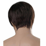 Korte zwarte mannenpruik